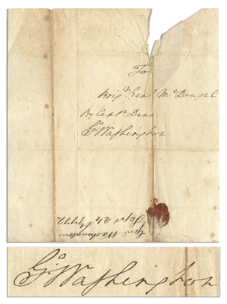 George Washington Franking Signature During the Revolutionary War -- From 24 September 1777 Just Two Days Before the British Captured Philadelphia